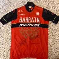 Maglia Bahrain Merida autografata da Nibali