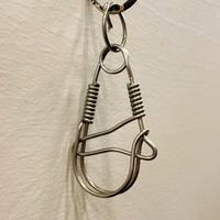 portachiavi moschettone vintage biker Inox