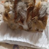 borsa in pelle e pelliccia volpe