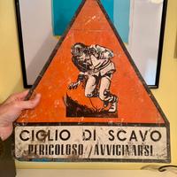 Cartello industriale vintage anni ’60 Segnaletica