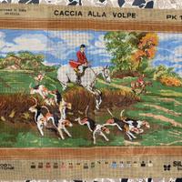 Quadro mezzopunto caccia alla volpe