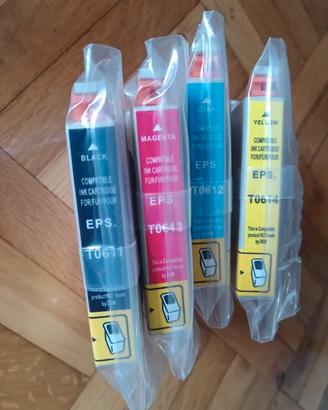 4 Cartucce Compatibili Epson Stylus DX3800 / DX385