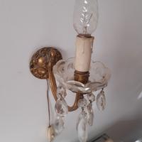 Abatjour vintage con gocce in cristallo