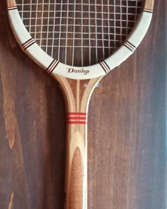 RACCHETTA TENNIS IN LEGNO CON CUSTODIA IN PELLE
