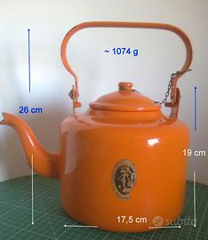 Bollitore smaltato arancione diametro ~ 17,5 cm