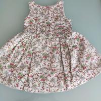 Abito Sergent Major piquet bianco floreale 4 anni