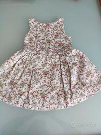 Abito Sergent Major piquet bianco floreale 4 anni