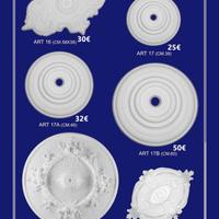 Rosone coppetta in gesso per lampadario stucchi