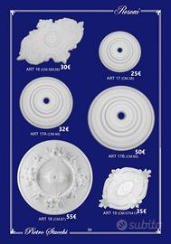 Rosone coppetta in gesso per lampadario stucchi