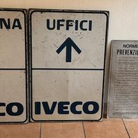 Lotto insegne antiche Lavoro Officina Iveco