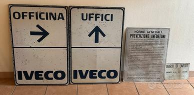 Lotto insegne antiche Lavoro Officina Iveco