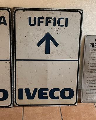 Lotto insegne antiche Lavoro Officina Iveco