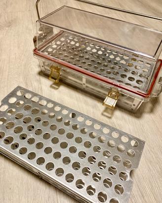 SET RACK PORTA PROVETTE INOX