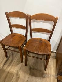 Coppia sedie in legno