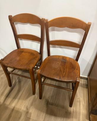 Coppia sedie in legno