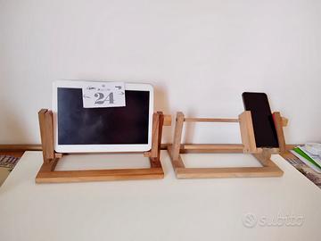 Porta Tablet e porta Cellulare in legno