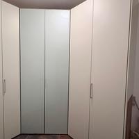 Grande Cabina Armadio Angolare con Luci e Cassetti