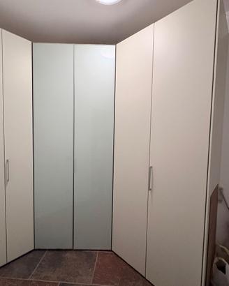 Grande Cabina Armadio Angolare con Luci e Cassetti