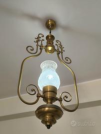 Lampadario a sospensione vintage in stile saliscen