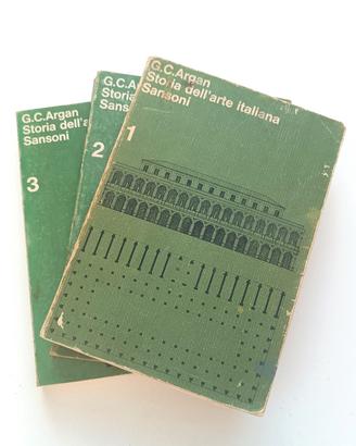Storia dell'Arte Italiana, G.C.Argan. 3 volumi