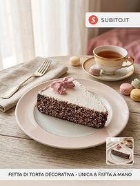 fetta di torta finta decorativa fatta a mano