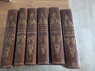 6 volumi antichi 1843  I Benefattori dell’Umanità