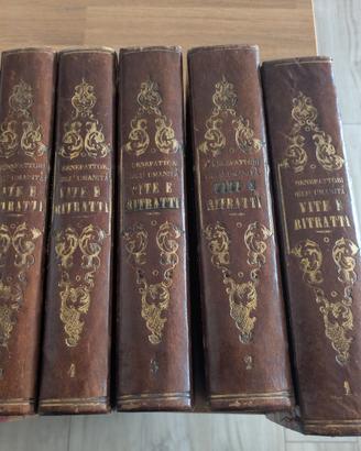 6 volumi antichi 1843  I Benefattori dell’Umanità