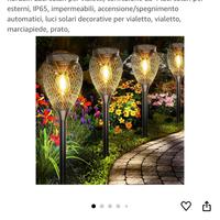 Luci solari per vialetti set da 4 PZ