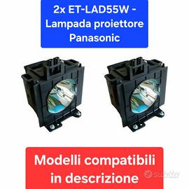 2x Panasonic ET-LAD55W Lampada per Proiettore