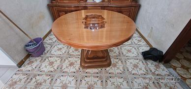Tavolo Rotondo Allungabile in Legno Massello