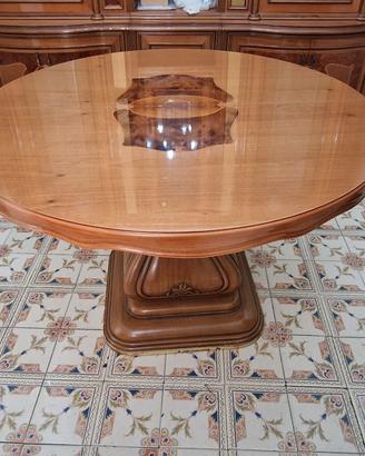 Tavolo Rotondo Allungabile in Legno Massello