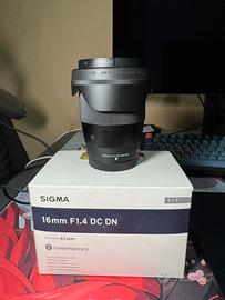 Sigma 16mm f1.4 x-mount