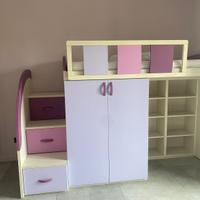 Letto con armadiatura