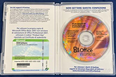 Microsoft Office Basic 2007 originale – OEM – CD