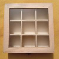 Bacheca quadrata legno/vetro