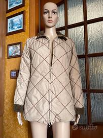 Moncler piumino giubbotto donna beige e marrone 