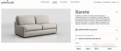 Divano letto 3 posti (PoltroneSofa)