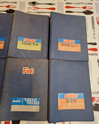 Cataloghi parti di ricambio auto fiat d'epoca 