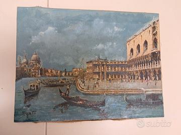 Coppia di opere del Maestro F. Gatto Olio su tela