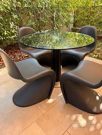 SET TAVOLO DESIGN + 4 SEDIE PANTON VITRA