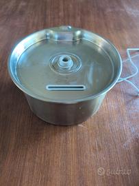 Fontana acqua gatti/cani inox + 10 filtri ricambio