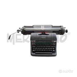 MACCHINA DA SCRIVERE OLYMPIA VERDE VINTAGE CON CAR
