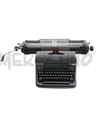 MACCHINA DA SCRIVERE OLYMPIA VERDE VINTAGE CON CAR