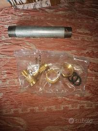 2 Codoli Contatore Acqua 1 Tronchetto 3/4mm