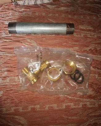 2 Codoli Contatore Acqua 1 Tronchetto 3/4mm