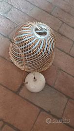 lampadario bianco e color oro