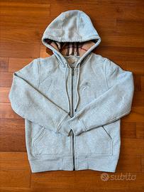 felpa burberry grigia