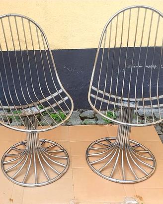 doppia sedie anni 70 design 
