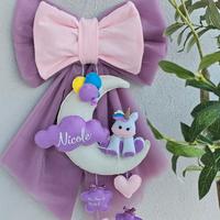 Coccarda Fiocco nascita artigianale PERSONALIZZATO