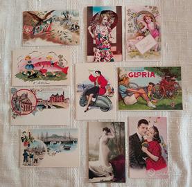 10 Cartoline Vintage Pubblicitarie e Artistiche 